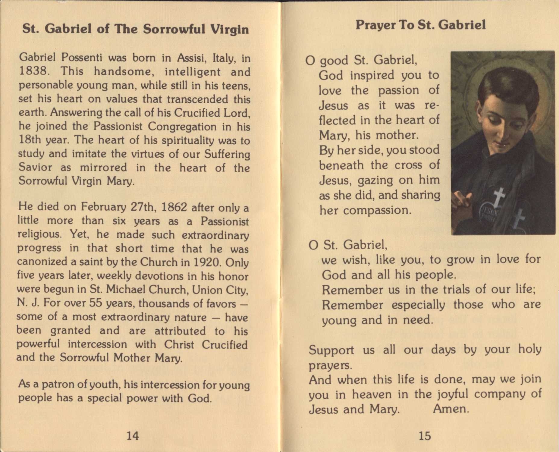 Prayer to St. Gabriel for strength during suffering